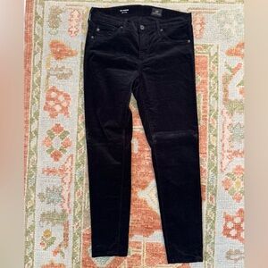 AG Jeans The Legging black velvet jeans. Size 27. Great condition.